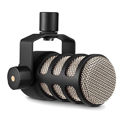 RØDE PodMic Dynamisches Mikrofon mit Rundfunkqualität mit integrierter Schwenkhalterung für Podcasting, Streaming, Spiele und Sprachaufnahmen, XLR (Schwarz)