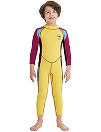 JELEUON Little Kids Boys Girls Wetsuit Swimsuits Neoprene Long Sleeves Diving Suits L