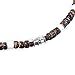 5mm Dark Brown Coco Bead Hawaiian Necklace with White Puka Shell Accents, Barrel Lock