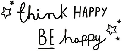 Mimihuhu Think Happy Be Happy Living Room Decoration PVC Wall Stickers 6067