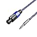 Yoico 2Pcs 25 Feet Professional Speakon to Speakon Cables Wire Speaker Audio Amplifier Cord 7mm with Twist Lock