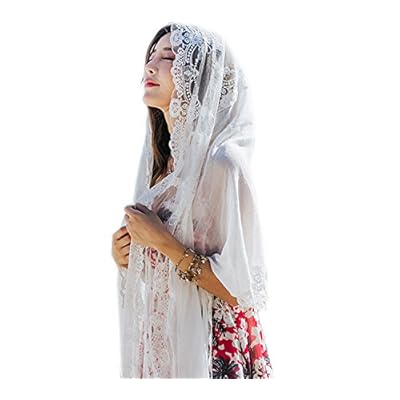 Womens Lightweight Lace Crochet Cotton Oversized Long Scarf Wedding Sheer Wrap Shawl