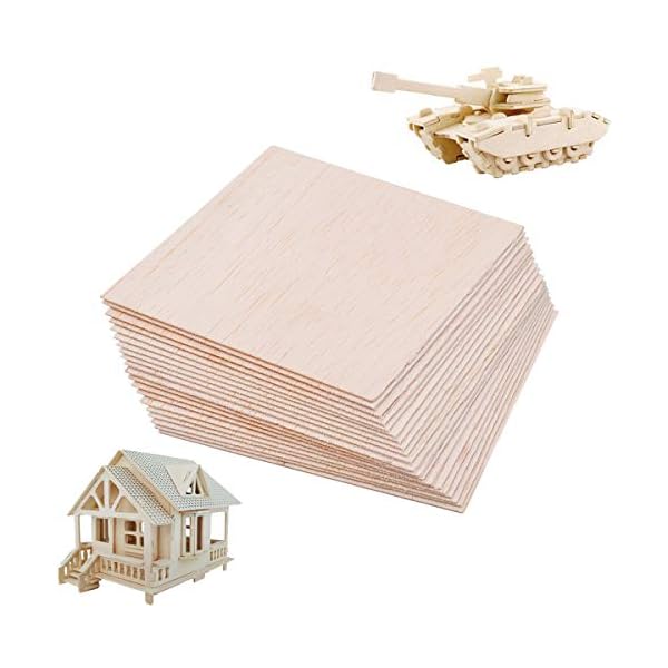 15 Stk. Balsaholz Platte Sperrholz für Haus Flugzeug Schiff Boot DIY Modell Laubsägeholz 150x100x2mm – Bild 5