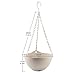 Garden Pots 2 Set, Petforu Hanging Flower Basket Empty Flowerpot Plant Hooks Hangers - White