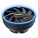 PCCOOLER E126M B Low-Profile CPU Cooler with Quiet PWM Fan All-Round Cooling for Computer Case Corona LED Blue Frame