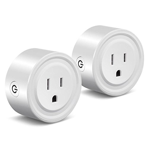 I-MATE IMOS-01 Smart Wifi Plug Outlet Works with Google Home, Mini Socket Plug Timing Function No Hub Required Control Your Home Appliances for iOS Android Smartphones Tablets, 2 Piece