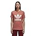 Adidas Women's Trefoil Tee, Trace Scarlet/White, M