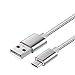TekSonic [3 Pack] 3ft Heavy Duty Micro USB to USB Cable Nylon Braided Quick Charge Cable/Cord for Wall Chargers and Data Sync Cable Charge Compatible with Android, Samsung, HTC, LG, Nokia, Motorola