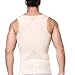 Tulucky Men's Slimming Body Shaper Tank Top Front Zipper Corset Vest (M, skin)