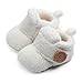Witspace Newborn Infant Baby Boys Girls Winter Warming Booties Toddler Kids Soft Sole Prewalker Shoes (0-6 Months, White)