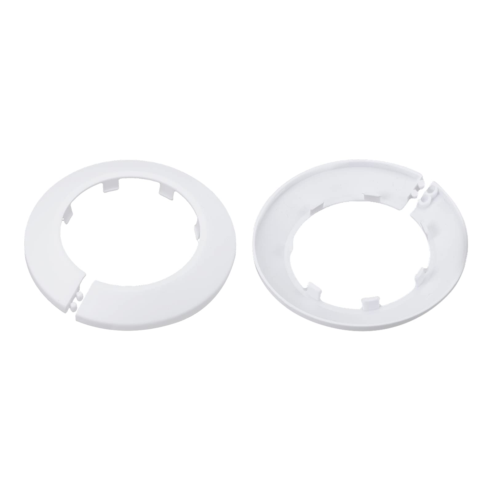 DTGN 100x13mm(DxT) Pipe Cover Decoration - 2Pack - Good for Bathroom Kitchen 63mm Dia Pipe - PP Plastic Escutcheon - White