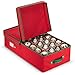 ZOBER Underbed Christmas Ornament Storage Box with Zippered Closure - Stores up to 64 Standard Christmas Ornaments, and Xmas Holiday Accessories Storage Container with Dividers