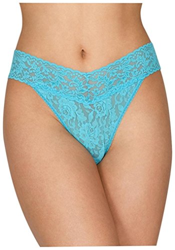 Hanky Panky Women's Maternity Signature Lace Original Rise Thong, Calypso Blue, One Size