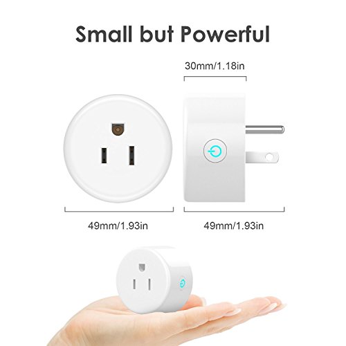 Smart Electrical Outlets,Smart Socket, Smart Plug WiFi Enabled,Timer Outlet,Electrical Power Switch for Household Applicances,Compatible with Amazon Alexa/Google Home/IFTTT