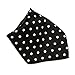 Vesuvio Napoli BLACK with WHITE Polka Dots Handkerchief Pocket Square Hanky Men's Handkerchiefs