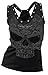 Fensajomon Skull Shirts for Women Tank Tops Sleeveless Workout Summer Printed Loose Running T-Shirt M