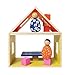 Manhattan Toy MIO Eating Place + 2 Bean Bag People Peg Dolls Imaginative Montessori Style STEM Learning Modular Wooden Building Playset for Boys and Girls 3 Years + Up