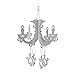 SILVER GLITTER CHANDELIER - Party Decor - 1 Piece