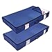 ACMETOP Ultra Large Under Bed Storage for Clothes, Blanket, Comforters, Linen, Shoes, Household Under-Bed & Closet Organizer – Durable & Reusable (2-Pack, Navy)