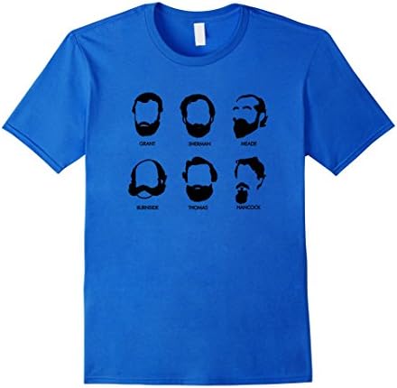 Men's Beards and Generals: American Civil War t-shirt - Union XL Royal Blue