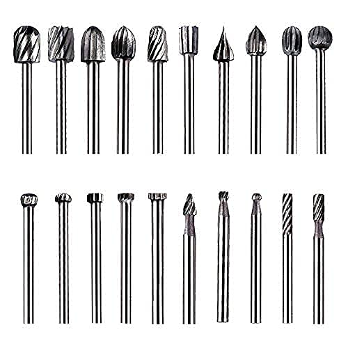 ZFYQ Rotary Burr Set with 3mm Shank for DIY Woodworking, Carving, Engraving, Drilling