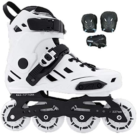 YANGXIAOYU Roller Skates, Roller Skates Girls Roller Skates Suits Purple Black White Suitable For Adults Teens Full Flash Wheels