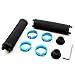 LYCAON Bike Handlebar Grips, Non-Slip-Rubber Adjustable Bicycle Handle Grip with Aluminum Lock, Bike Grips for Mountain Road Foldable Bike MTB BMX with End Caps (Blue, General End Caps)