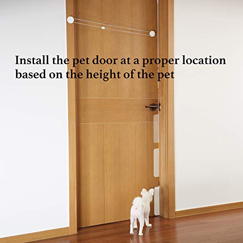 LuDiRo Pet Door Safety Gate Automatic Gate for Dogs Cats Applicable Bathroom Bedroom and Toilet Training-White - Thumbnail 2
