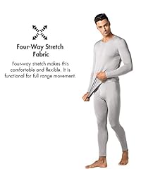 Lapasa, juego de ropa interior térmico para hombre. Incluye: camiseta manga larga con forro polar y calza larga para viajar o esquiar en invierno (M11).