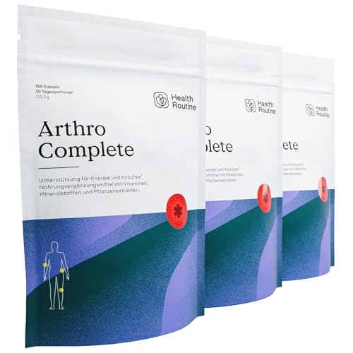 Health Routine Arthro Complete – Glucosamin Chondroitin Hochdosiert 3 Pack