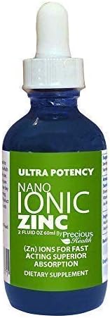 Ultra Potent High-Strength Nano Ionic Liquid Zinc 60ml - Good for Level of Alertness, Moodiness, Memory Failure, Tissue Growth, Digestion, Metabolism, Wound Healing and detoxification … (Single Pack)