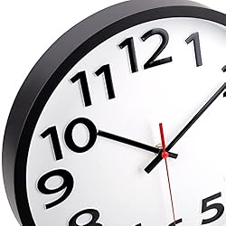 Wall Clock Battery Operated Silent Non-Ticking Easy