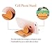 Earbud Holders Case Cord Organizer Earphone Wrap Earphones Organizer Headset Headphone Earphone Wrap Winder Cable Winder Genuine Leather Handmade with Cell Phone Stand Orange
