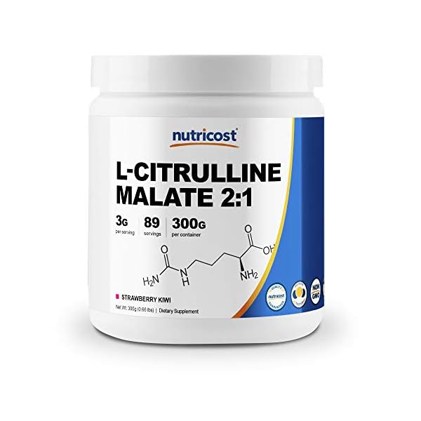 Nutricost L-Citrulline Malate 2:1 (300 Grams) (Strawberry Kiwi)