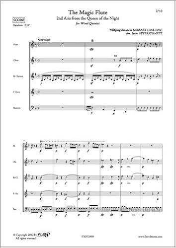Amazon Fr Partition Classique La Flute Enchantee 2e Air De La Reine De La Nuit W A Mozart Quintette A Vent Mozart Wolfgang Amadeus Livres