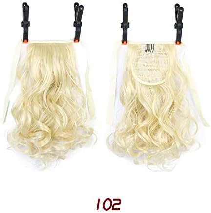 Short Wavy Ponytail Heat Resistant Drawstring Hairpiece Black Brown Hair Tail Natural Synthetic Clip In Hair Extensions,102,10inches