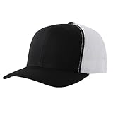 Yupoong Retro Trucker Hat & 2-Tone Snapback - 6606, (Black/White)