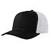 Yupoong Retro Trucker Hat & 2-Tone Snapback - 6606, (Black/White)