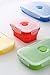 Silicone Collapsible Food Storage Containers - Foldable Bento Lunch Boxes with BPA Free Airtight Plastic Lids,Set of 6 (4)