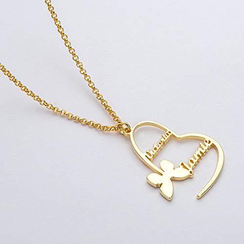 BAUMA Personalized Name Necklace 925 Sterling Silver Pendant Customized Custom for Women Mother (Style 4)