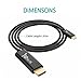 YRMJK USB-C to HDMI Cable 6ft/1.8m (Thunderbolt 3 Compatible), USB 3.1 Type-C Male to HDMI Male Cable 4K@60Hz Adapter Cable for 2016 MacBook Pro, 2015 Macbook, Samsung Galaxy S8/S8+