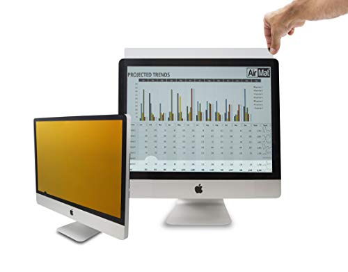19 Inch Gold Privacy Screen Filter for Standard (Square) Computer Monitor (5:4 Aspect Ratio). Premium Anti Glare Anti Blue Light Protector Film for Data confidentiality – (19″ STD)