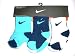 Nike Newborn Baby Socks White, Lt Blue, Navy Blue, 6 PAIRS, Size 12-24 Months