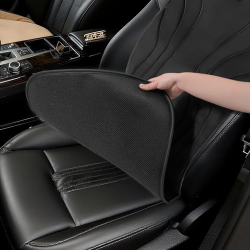DgiqLeite Car Seat Cushions with Full Back Comfortable Universal Seat Cover for Cars Pickup SUV Van(Black/1 Pack)