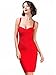Alice & Elmer Women's Rayon Bodycon Strap Sleeveless Bandage Dress