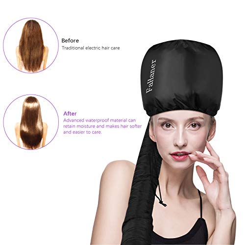 FaHaner Hair Dryer Bonnet Adjustable Soft Hair Drying Attachment Heat Cap with Long Hose and Free Hair Band Support Hair Drying/Styling/Curling and Hair Condition for Hand Held Hair Dryer