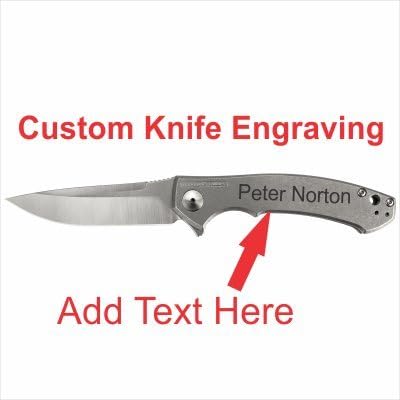 ZERO TOLERANCE 0450 DIMITRY SINKEVICH SATIN BLADE, TITANIUM HANDLE FOLDING KNIFE CUSTOM ENGRAVING