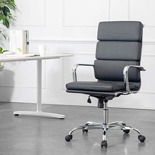 LANDSUN Executive Office Chair Leather High Back Home Swivel Desk Chair with Wheels and Armrests Soft Padded Adjustable… - Image 3
