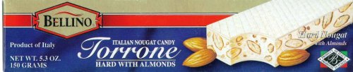 Bellino Torrone (Hard Nougat) with Almonds, 5.3-Ounce Bars (Pack of 3)