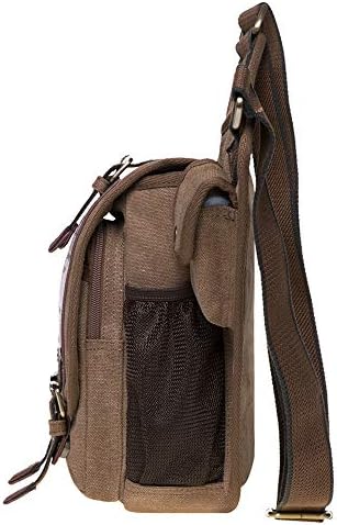 Mens Vintage Canvas Shoulder Messenger Bag Chest Leather Patchwork Messenger Bag 4 Mens Vintage Canvas Shoulder Messenger Bag Chest Leather Patchwork Messenger Bag
